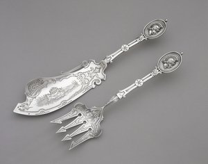 Forchetta e coltello da pesce, c. 1862-1870