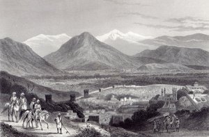 Cabul dal Bala Hissar, inciso da J. Stephenson, c.1870 da John Ramage