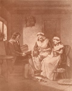 Felicità domestica, Laetitia con i suoi genitori, 1789 da John Raphael Smith