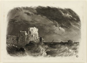Castello in rovina sul mare