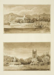 Due vedute della cappella di San Giorgio dal porto da John Reverend Eden