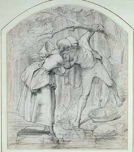La traversata, c.1860 (matita su tavola)