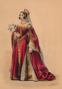 Ospite in costume per il Bal Costumé della Regina Vittoria, 12 maggio 1842, 1843 da John Richard Coke Smyth