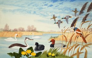 Nature Scene (gouache on paper)