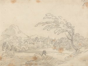 Vista lontana di una città immaginaria da John Robert Cozens