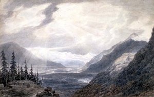 Pays de Valais, vicino al Lago di Ginevra, c.1776 da John Robert Cozens