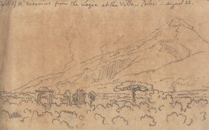 Parte del Vesuvio dalla Loggia della Villa, Portici, 22 agosto da John Robert Cozens