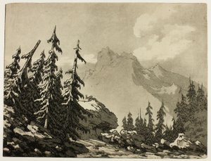 Pini nelle montagne da John Robert Cozens