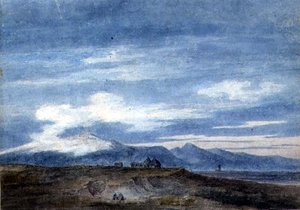 Capanna del Pastore al Confine delle Paludi Pontine, tra Valetri e Terracina da John Robert Cozens
