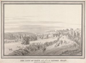 La Città di Bath vista dalla Strada di Londra da John Robert Cozens