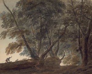 Il capraio: Vista sulla Galleria di Sopra sopra il Lago di Albano
