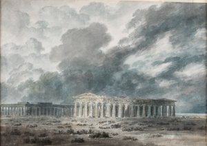 Due Grandi Templi a Paestum da John Robert Cozens