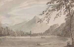 Sul fiume Aare tra Unterseen e il lago di Brienz da John Robert Cozens