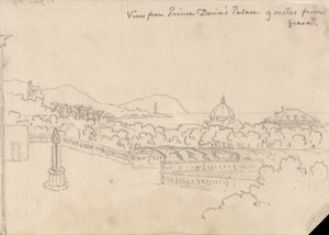 Vista dal Palazzo del Principe Doria, a 9 miglia da Genova da John Robert Cozens