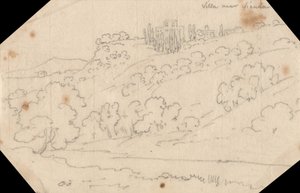 Villa vicino a Siena da John Robert Cozens