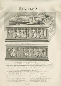 Stafford - Monumento Aston nella Chiesa di Santa Maria: disegno a seppia