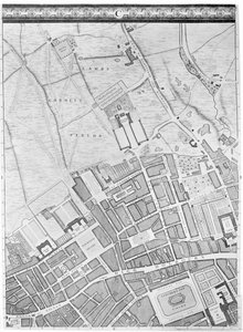 Mappa di Bloomsbury e Holborn, Londra, 1746