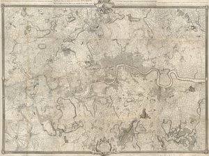 Un esatto rilievo delle città di Londra, Westminster, il borgo di Southwark e la campagna vicina per dieci miglia intorno