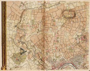 Mappa di Greenford, Osterley, Ealing e Kew da John Rocque