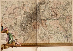 Mappa di Streatham, Croydon e Sydenham da John Rocque