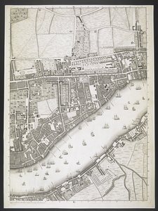 Piano di Londra, Ratcliff highway, Upper Shadwell road, un piano delle città di Londra e Westminster, e del borgo di Southwark; : con gli edifici contigui; Da un
