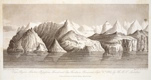 Capo Byam Martin, Monte Pofsefsion e Capo Fanshawe, scoperti il 1° settembre 1818 dalla HMS Isabella, illustrazione da 