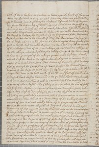 Lettera di John Row, studente a St Andrews, a suo zio, 1691 da John Row