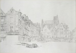 Studio per (dettaglio) del mercato, Abbeville, settembre - ottobre 1868