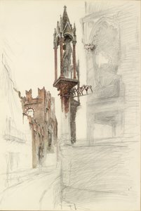 Studio di una Nicchia che circonda la Tomba di Cansignorio della Scala a Verona
