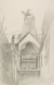 Studio della tomba di Can Grande della Scala a Verona, maggio-agosto 1869