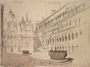 Il cortile del Palazzo Ducale, Venezia, maggio 1841 da John Ruskin
