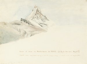 Il Cervino, Svizzera, dal Nord-Est, 1849 da John Ruskin