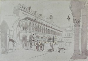 Il Palazzo della Ragione e Piazza delle Erbe, Padova, maggio 1841 da John Ruskin
