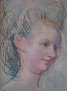 Schizzo della testa di una signora, c. 1791 da John Russell