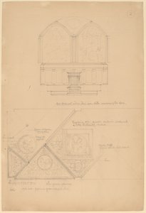 Studio di un altare e pannelli del soffitto da John Russell Pope
