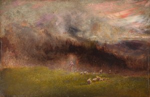 Pecore nella tempesta (olio su tavola)