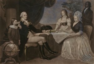George Washington e la sua famiglia da John Sartain