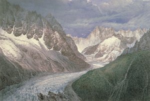 Vista della Mer de Glace con l