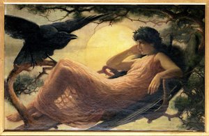 E la notte il corvo canta, nel folto degli alberi, dove forse giace qualche bellezza da John Scott