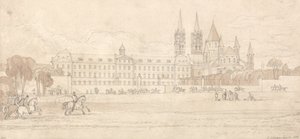 Abbaye Aux Hommes, Caen da John Sell Cotman