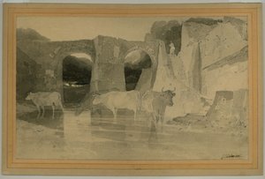 Ponte e Mucche, c.1803-04 da John Sell Cotman
