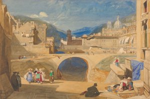 Il ponte in una città continentale da John Sell Cotman