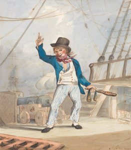 Caricatura di un marinaio (Uno di un set di tre)