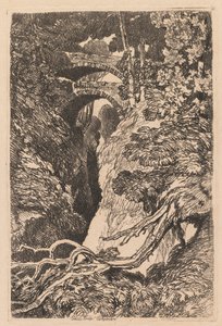 Ponte del Diavolo, Cardiganshire da John Sell Cotman