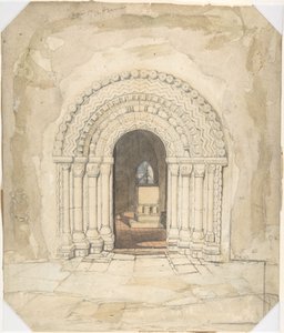 Portale, chiesa di Heckingham da John Sell Cotman