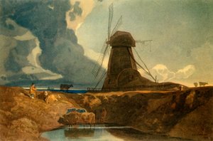 Mulino di drenaggio, Lincolnshire da John Sell Cotman