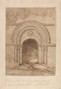 Ingresso del Cornmarket, ex cappella di San Luigi, a Bayeux da John Sell Cotman