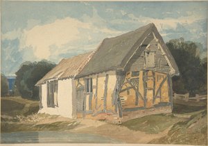 Edificio rurale presso uno stagno da John Sell Cotman