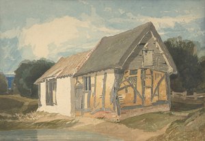 Edificio Agricolo vicino a uno Stagno, 1808-11 da John Sell Cotman