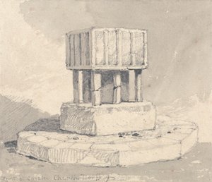 Fonte battesimale nella chiesa di Caister, Norfolk da John Sell Cotman